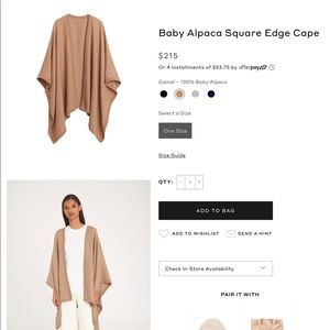Cuyana 100% Alpaca Wrap Camel